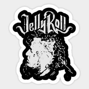 Jelly roll lineart face Sticker